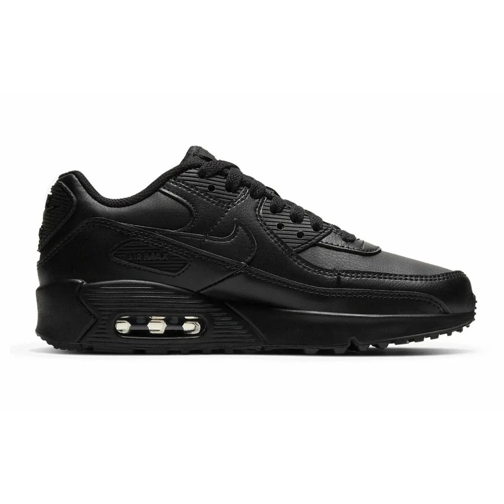 Nike Air Max 90 LTR GS Kids Size 3.5Y Black Running Shoes CD6864-001 NEW